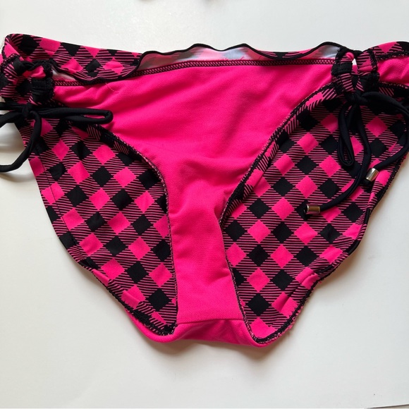 Arizona TWO PIECE Black & Pink Checkered Swimwear - Picture 4 of 11